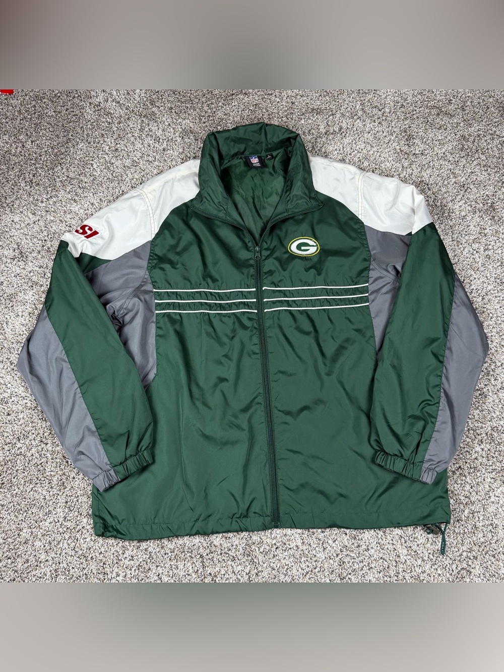 Sz Large Men Reebok NFL Team Apparel Green Bay Packers Sports Illustrated Jacket